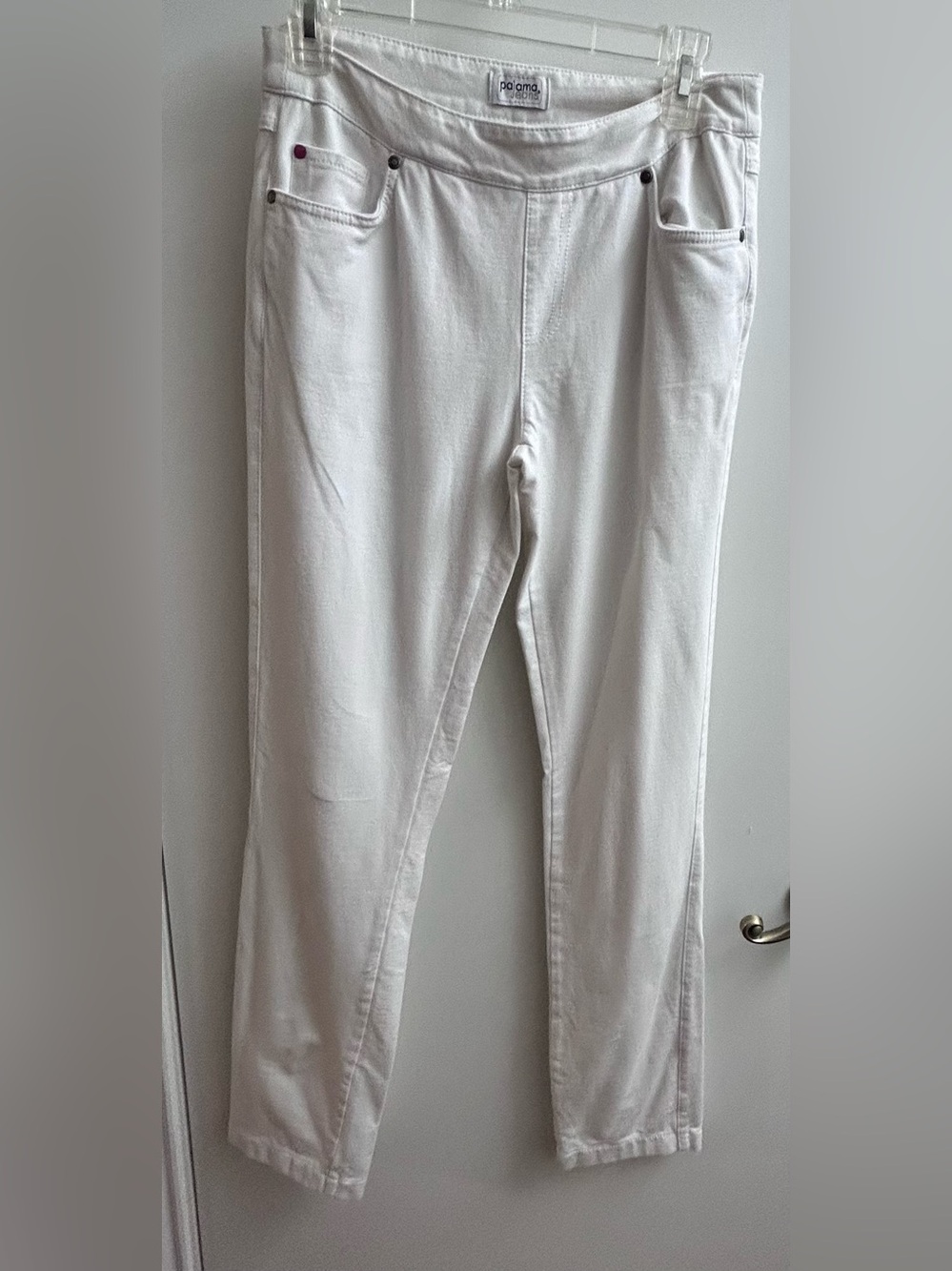 Pajama Jean Leggings White Size Small 95% Cotton 5% Spandex